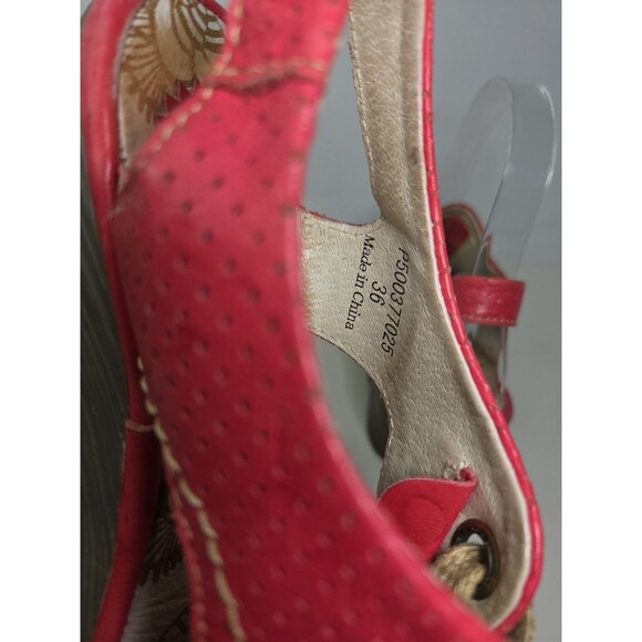 Fly London Hot Pink Leather Lace-Up Peep Toe Clogs Funky Unique Sz EU 36 - Picture 6 of 8